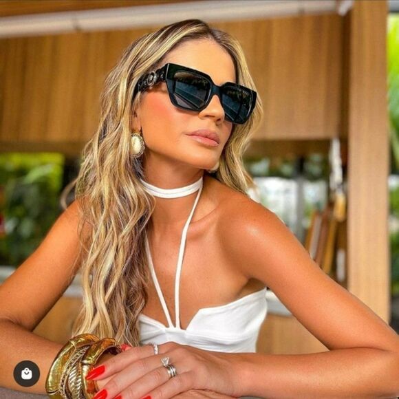 NEW Versace VE4409 GB1/87 Black Gray Square Women Square Sunglasses - Picture 12 of 13